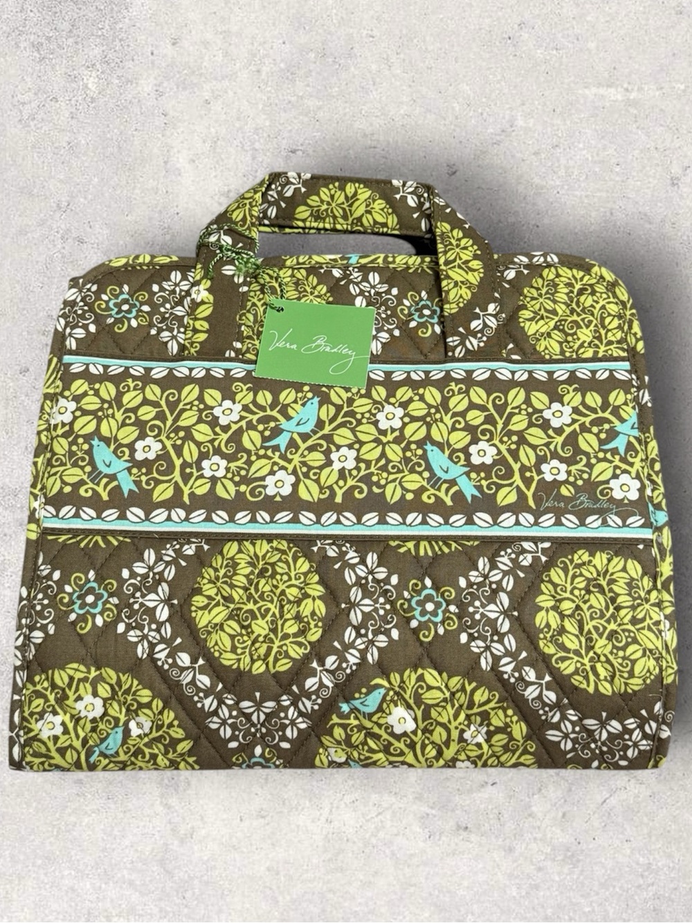 NWT Vera Bradley Sittin' In A Tree Hanging Toiletry Bag Roll Up Travel Organizer